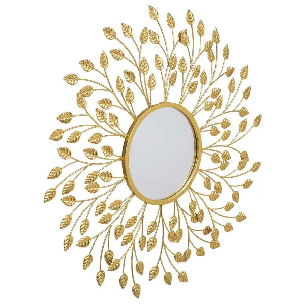 Sienas spogulis Alexandra House Living Bronza 2 x 79 x 79 cm Apļi