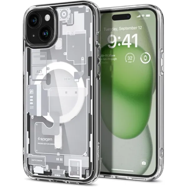 Spigen Ultra Hybrid MagSafe - Case for iPhone 15 Plus (Zero One White)