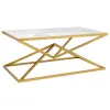 Centre Table Alexandra House Living Gold Metal Paper Iron MDF Wood 60 x 45 x 110 cm