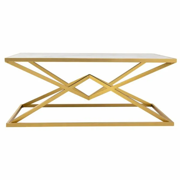 Centrālais galds Alexandra House Living Zelts Metāls Papīrs Dzelzs Koks MDF 60 x 45 x 110 cm