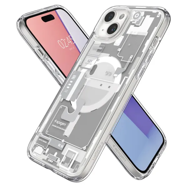 Spigen Ultra Hybrid MagSafe - Case for iPhone 15 Plus (Zero One White)