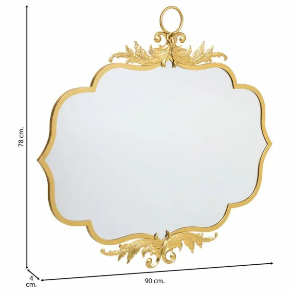 Sienas spogulis Alexandra House Living Bronza 4 x 90 x 78 cm Ģeometrisks