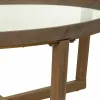 Centre Table Alexandra House Living Brown Iron Fir wood Tempered glass 100 x 43 x 100 cm