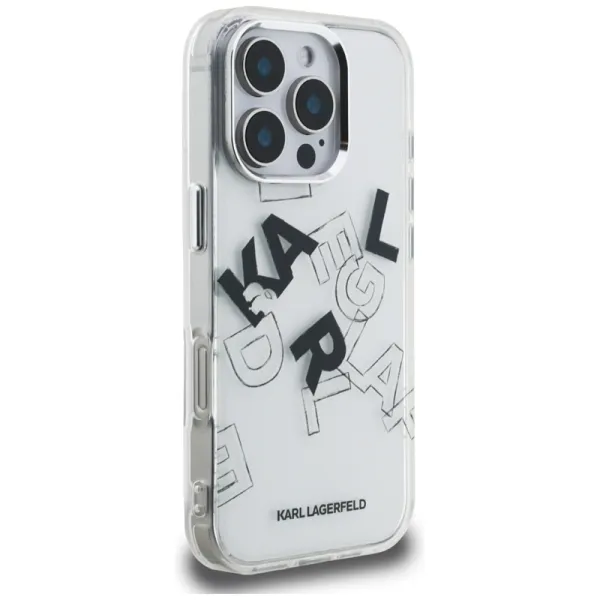 Karl Lagerfeld IML Sketched Graphic - Case for iPhone 16 Pro (transparent)