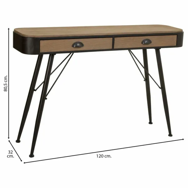 Hall Table with Drawers Alexandra House Living Brown 32 x 80 x 120 cm