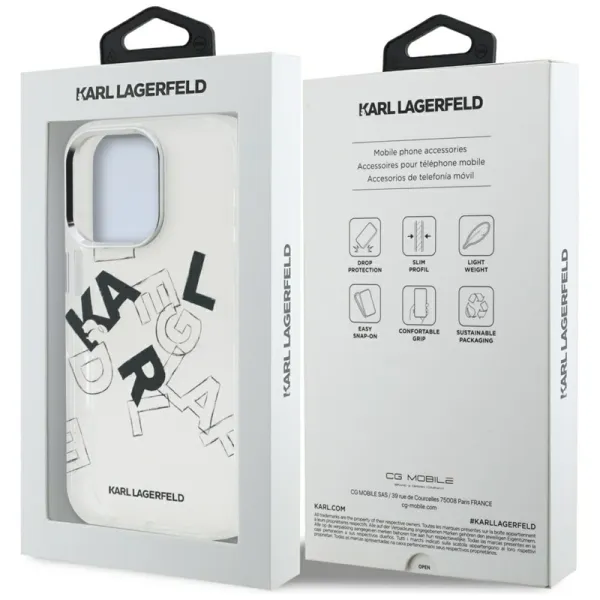 Karl Lagerfeld IML Sketched Graphic - Case for iPhone 16 Pro (transparent)