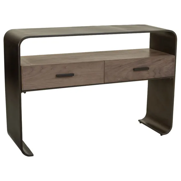 Hall Table with Drawers Alexandra House Living Brown 37 x 82 x 122 cm