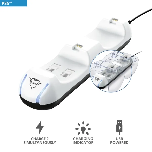 Trust GXT250 - Charger for 2 PS5 Pads