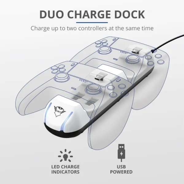 Trust GXT250 - Charger for 2 PS5 Pads
