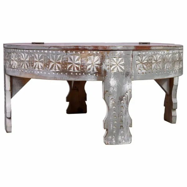 Centrinis stalas Alexandra House Living Balta Mango mediena 80 x 41 x 80 cm