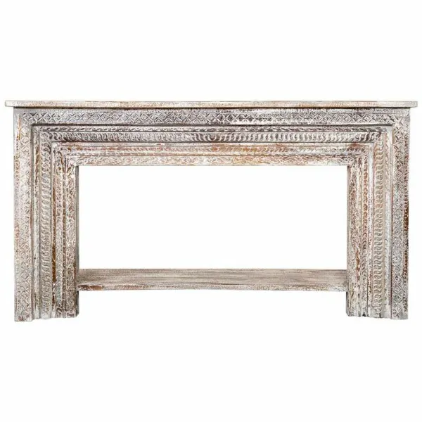 Salė Alexandra House Living Balta Pilka 39 x 86 x 160 cm Sendinta apdaila Graviravimas
