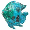 Candleholder Alexandra House Living Blue Mango wood 10 x 80 x 105 cm Fish
