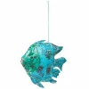 Candleholder Alexandra House Living Blue Mango wood 10 x 80 x 105 cm Fish