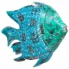 Candleholder Alexandra House Living Blue Mango wood 10 x 80 x 105 cm Fish
