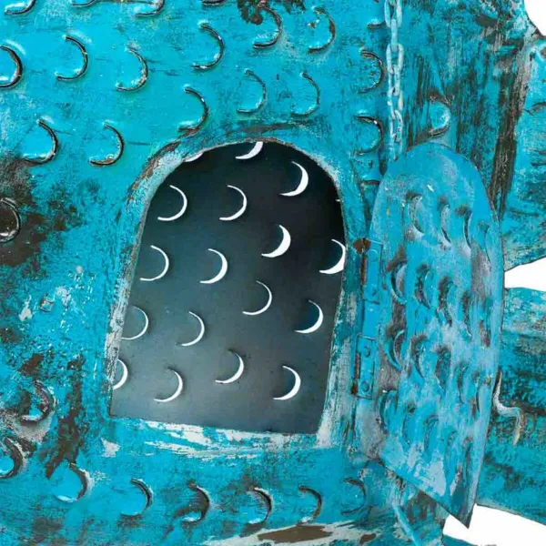 Candleholder Alexandra House Living Blue Mango wood 10 x 80 x 105 cm Fish
