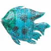 Candleholder Alexandra House Living Blue Mango wood 10 x 80 x 105 cm Fish