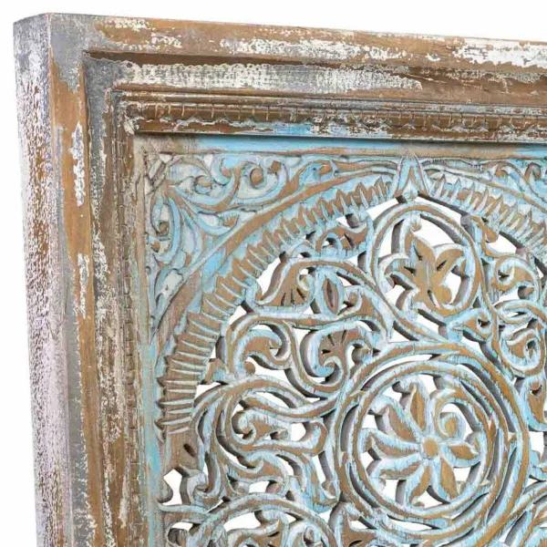 Sienu dekors Alexandra House Living Pelēks Mango koks 6 x 106 x 76 cm