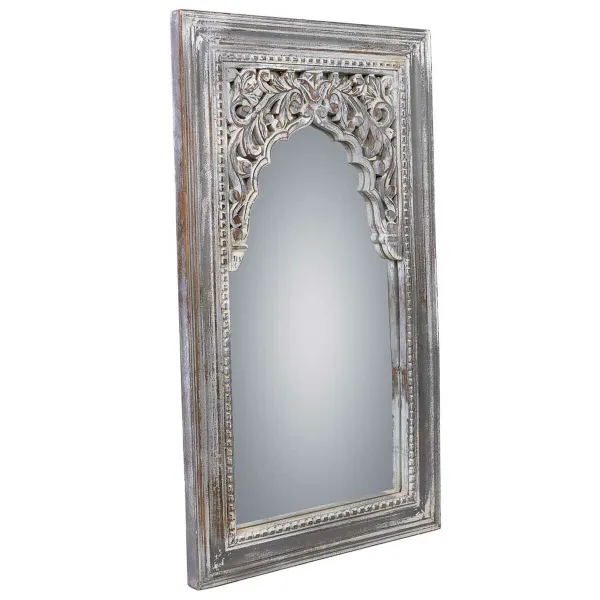 Sieninis veidrodis Alexandra House Living Balta 5 x 107 x 60 cm Stačiakampis