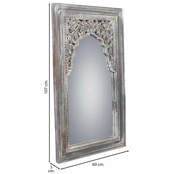 Sieninis veidrodis Alexandra House Living Balta 5 x 107 x 60 cm Stačiakampis