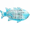Žvakidė Alexandra House Living Mėlyna Mango mediena 10 x 28 x 62 cm Žuvis