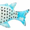 Žvakidė Alexandra House Living Mėlyna Mango mediena 10 x 28 x 62 cm Žuvis