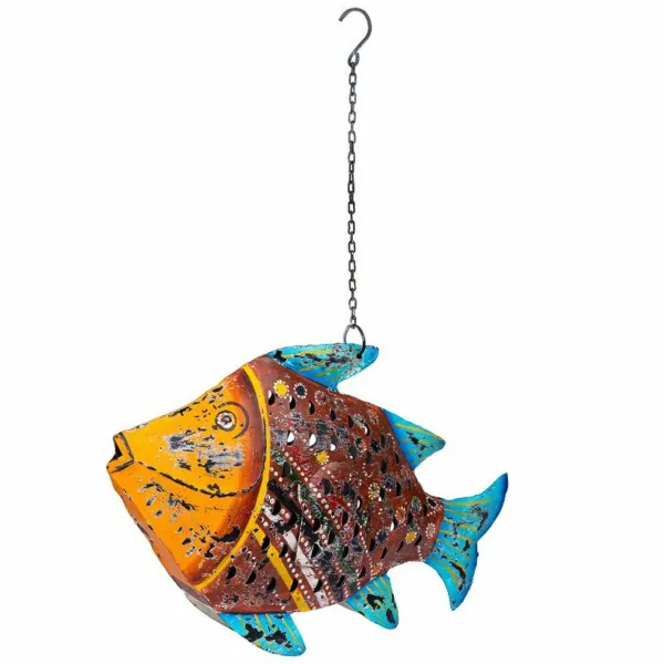 Candleholder Alexandra House Living Mango wood 10 x 32 x 50 cm Fish