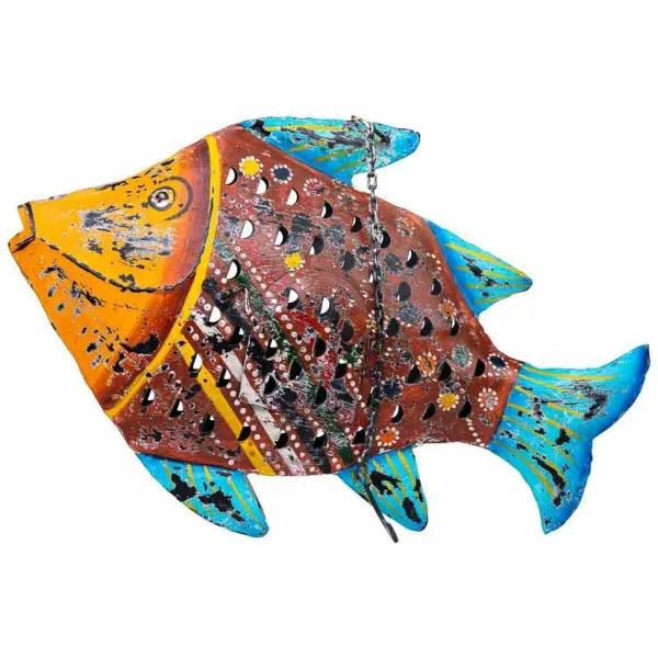 Подсвечник Alexandra House Living Древесина манго 10 x 32 x 50 cm Рыба