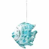 Žvakidė Alexandra House Living Mėlyna Mango mediena 15 x 83 x 107 cm Žuvis