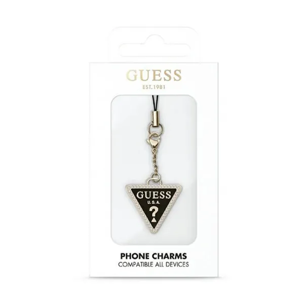 Guess Phone Strap Triangle Diamond Charm with Rhinestones - Phone pendant
