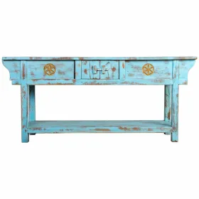 Vestibila galds ar atvilktnēm Alexandra House Living Zils 45 x 80 x 181 cm