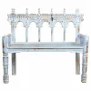 Bench Alexandra House Living Blue Mango wood 56 x 104 x 118 cm