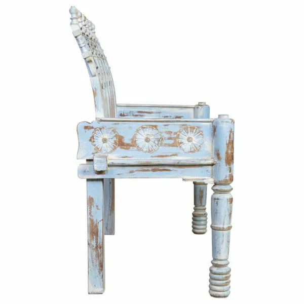 Suoliukas Alexandra House Living Mėlyna Mango mediena 56 x 104 x 118 cm