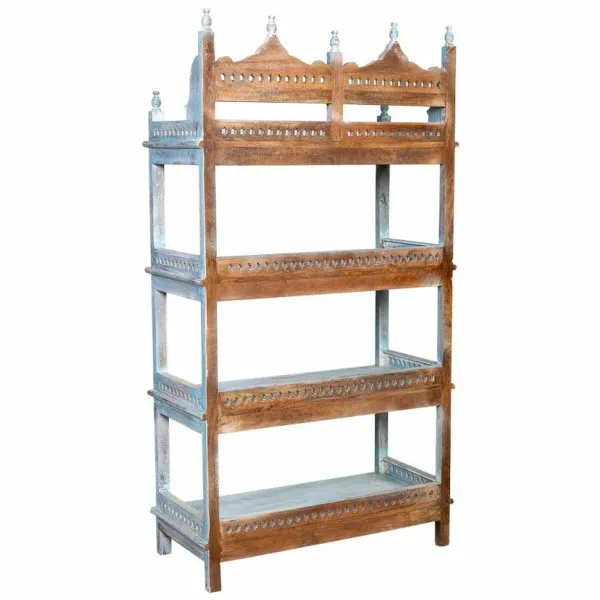 Plaukti Alexandra House Living Zils Mango koks 40 x 166 x 90 cm