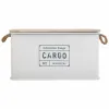 Chest Alexandra House Living Cargo White Hemp Metal Fir wood 38 x 60 x 33 cm