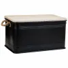 Chest Alexandra House Living Factory Black Hemp Metal Fir wood 38 x 60 x 33 cm