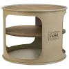 Šoninis staliukas Alexandra House Living Pilka metalas ir eglės mediena 60 x 60 x 47 cm