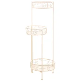 Gėlių vazonų stovas Alexandra House Living Balta Metalinis Geležis 25 x 158 x 40 cm