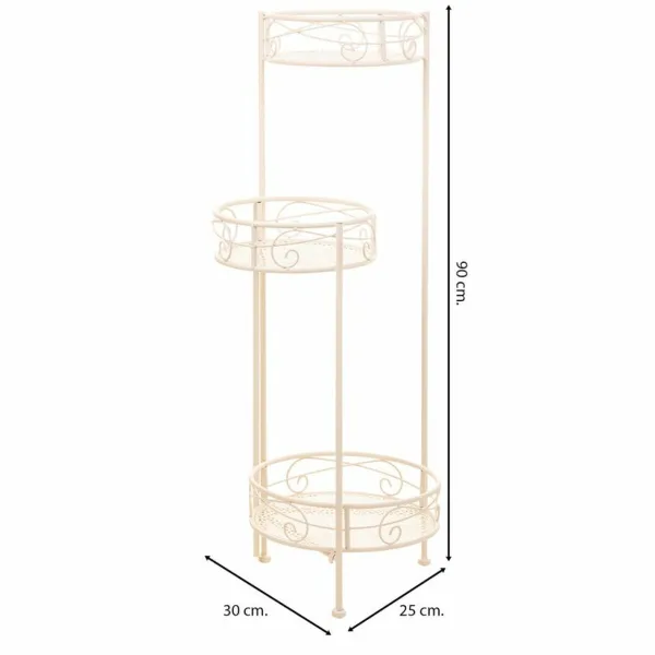 Flower Pot Stand Alexandra House Living White Metal Iron 25 x 158 x 40 cm