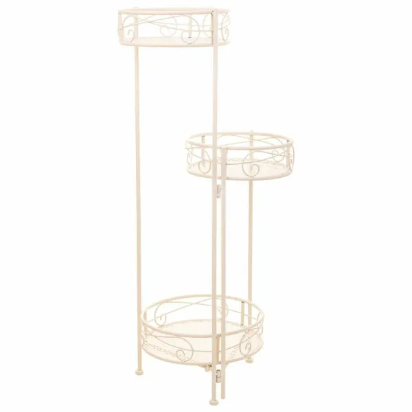 Flower Pot Stand Alexandra House Living White Metal Iron 25 x 158 x 40 cm