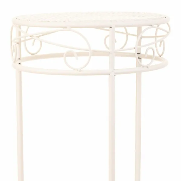 Flower Pot Stand Alexandra House Living White Metal Iron 28 x 120 x 58 cm