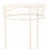 Gėlių vazonų stovas Alexandra House Living Balta Metalinis Geležis 28 x 120 x 58 cm