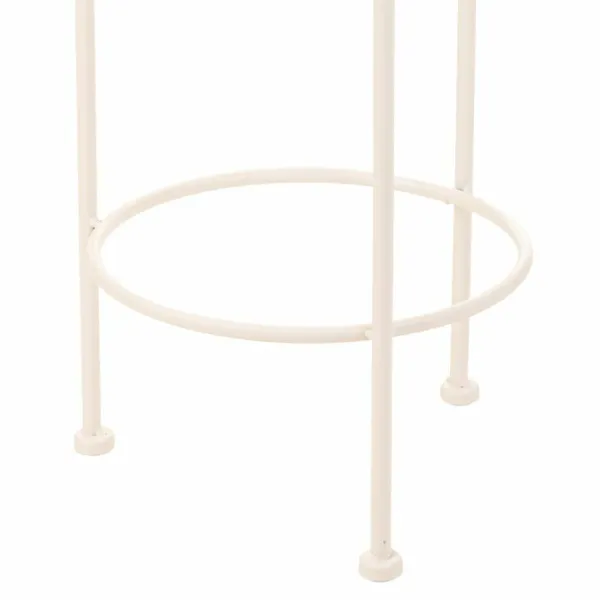 Gėlių vazonų stovas Alexandra House Living Balta Metalinis Geležis 28 x 120 x 58 cm