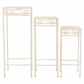 Gėlių vazonų stovas Alexandra House Living Balta Metalinis Geležis 28 x 160 x 58 cm