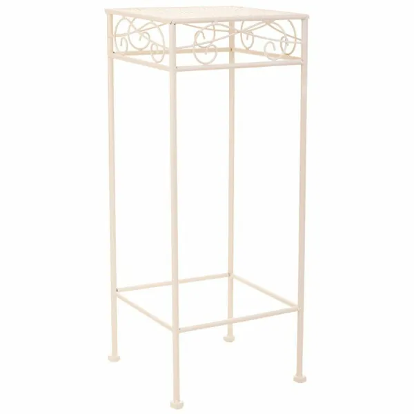 Gėlių vazonų stovas Alexandra House Living Balta Metalinis Geležis 28 x 160 x 58 cm