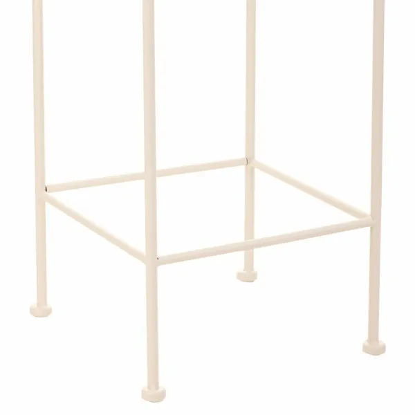 Gėlių vazonų stovas Alexandra House Living Balta Metalinis Geležis 28 x 160 x 58 cm