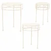 Gėlių vazonų stovas Alexandra House Living Balta Metalinis Geležis 30 x 120 x 30 cm