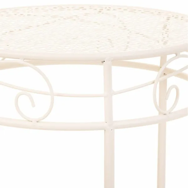 Gėlių vazonų stovas Alexandra House Living Balta Metalinis Geležis 30 x 120 x 30 cm