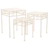 Gėlių vazonų stovas Alexandra House Living Balta Metalinis Geležis 25 x 45 x 72 cm