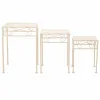 Flower Pot Stand Alexandra House Living White Metal Iron 25 x 45 x 72 cm