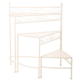 Gėlių vazonų stovas Alexandra House Living Balta Metalinis Geležis 25 x 37 x 59 cm
